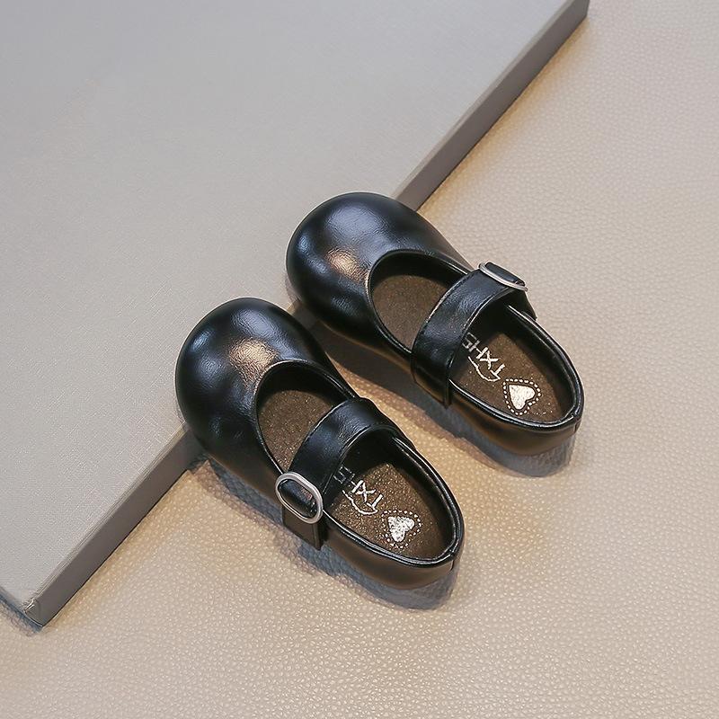Girls' Leather Shoes 2025 Spring and Autumn New Children's Shoes Silver Little Girl Princess Soft Sole Mary Jane Baby Shoes