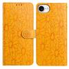 For iPhone 16e Leather Case Daisy Imprint Wallet Stand Phone Protective Cover