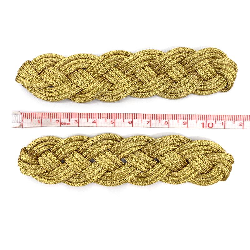 1Pair Gold Black Chinese Frog Closure Knot Button Fastener for Bags Garments Cheongsam Tang Suit Decoration Sewing Button