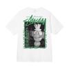Grenzüberschreitende europäische und amerikanische Trendmarken, eine Vielzahl bedruckter Herren- und Damen-Kurzarm-T-Shirts, 220 Gramm lockere Streetwear-T-Shirts