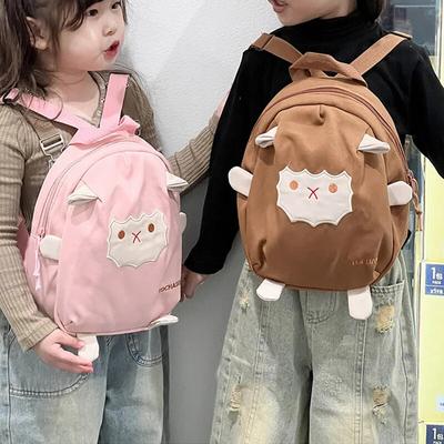 Cute Cartoon Baby Backpack Canvas School Bags for Girls Boys Portable Kindergarten Kids Backpacks for Travel Infant Bag Small Size
