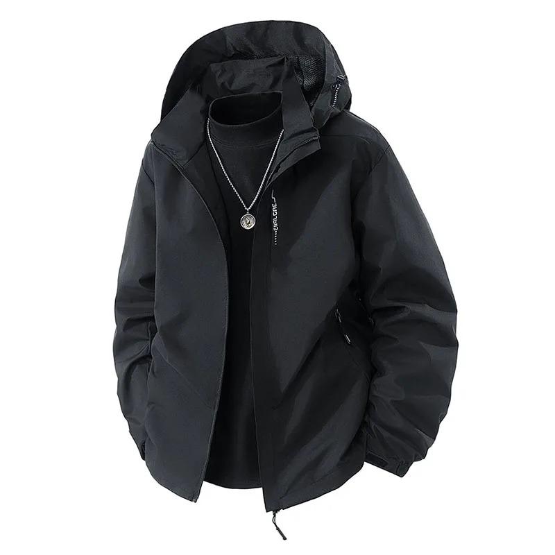 Men's Anti-Fouling, Waterproof, Windproof Parka - Insulated Hooded Jacket for Cold Weather Outdoor Activities