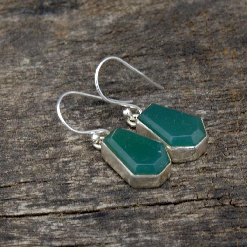 Black Onyx Coffin Drop & Dangle Earrings For Women Jewelry, Gemstone And Sterling Silver Oddity Earrings, Unique Handmade Gift For Her