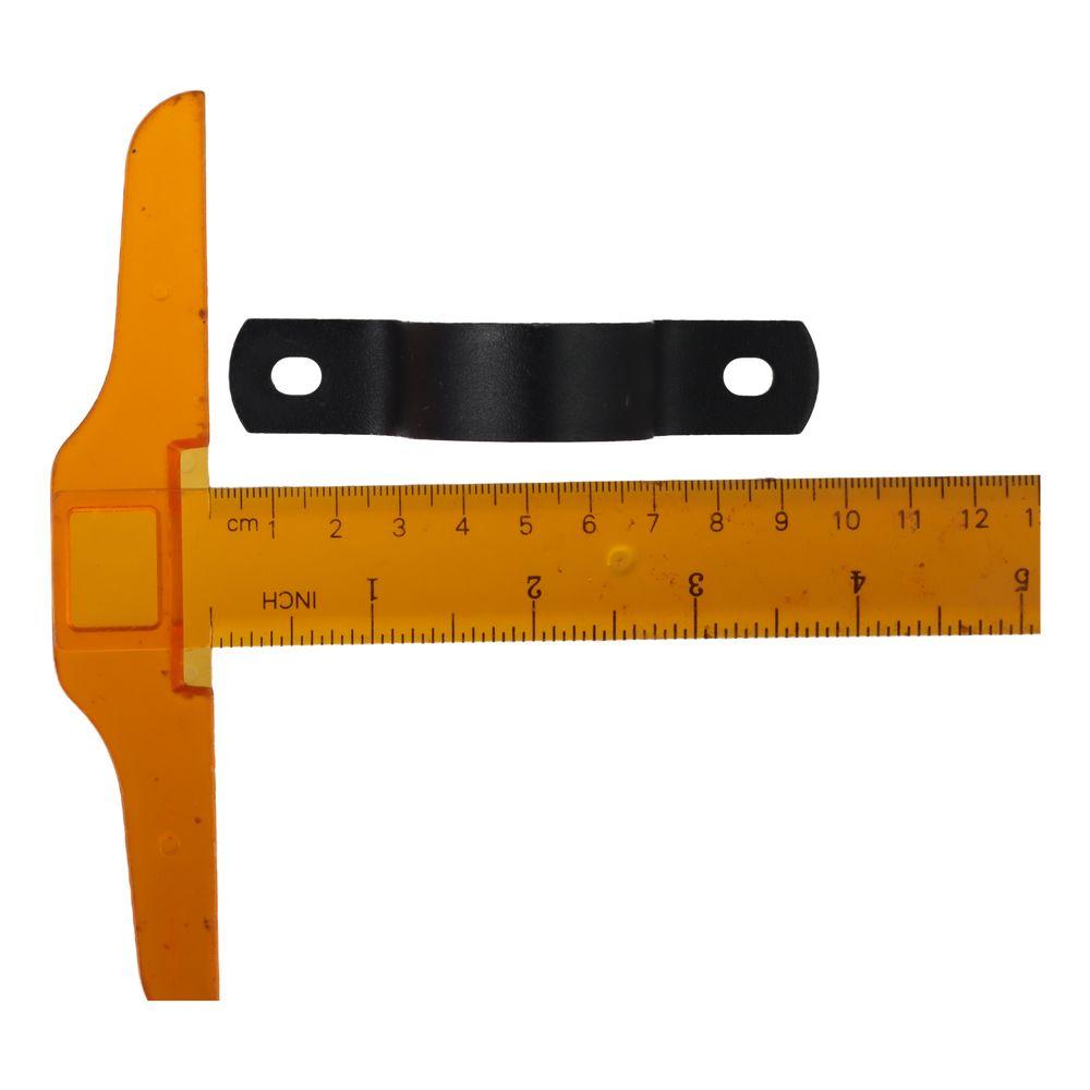 Carbon Steel Two Hole Pipe Strap Black 1 Inches U Bracket Durable Iron Pipe Shelf Bracket  Worker