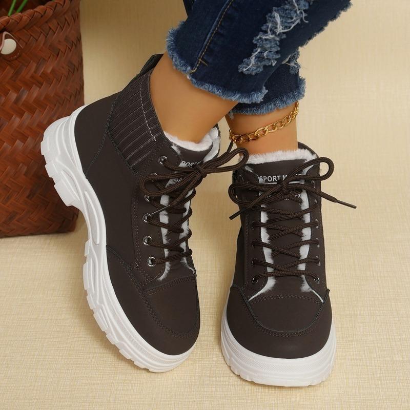Women's shoes high-top shoes large size velvet warm cotton shoes winter new thick baseplate shoes casual snow boots women
