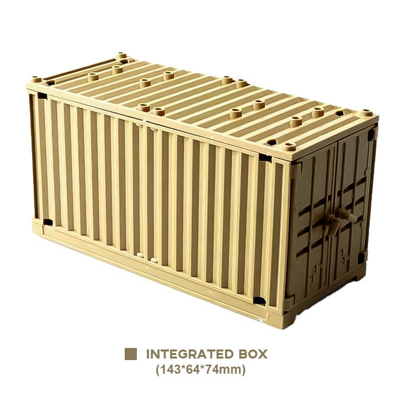 Military Container Weapon Boxes Bricks Accessories Scene World War 2 WW2 Army Soldiers SWAT Building Blocks Bricks Children Toys