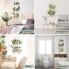 Retro Wood Frame Vase Wall Hanging Transparent Glass Vase Glass Planter Plant Vase  Office