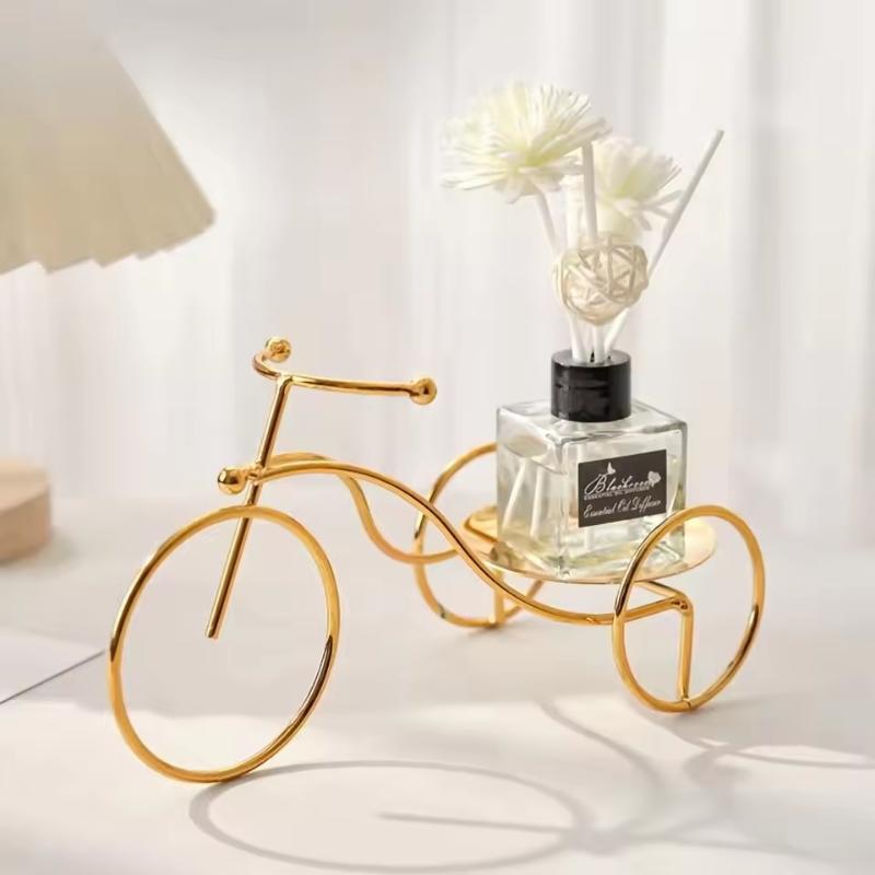 Romantic Tricycle Candle Holder Home Decorations Golden Candlestick Stand Candlelight Dinner Props Room Table Decoration