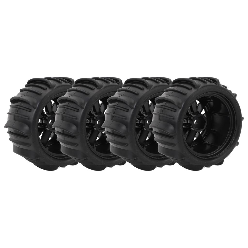 4PCS RC Wheel Tires 12mm Hex Hub 85mm Diameter Rubber Tire Replacement for 16A01 16A02 16A03 16A04 16A08 1/16 RC Car