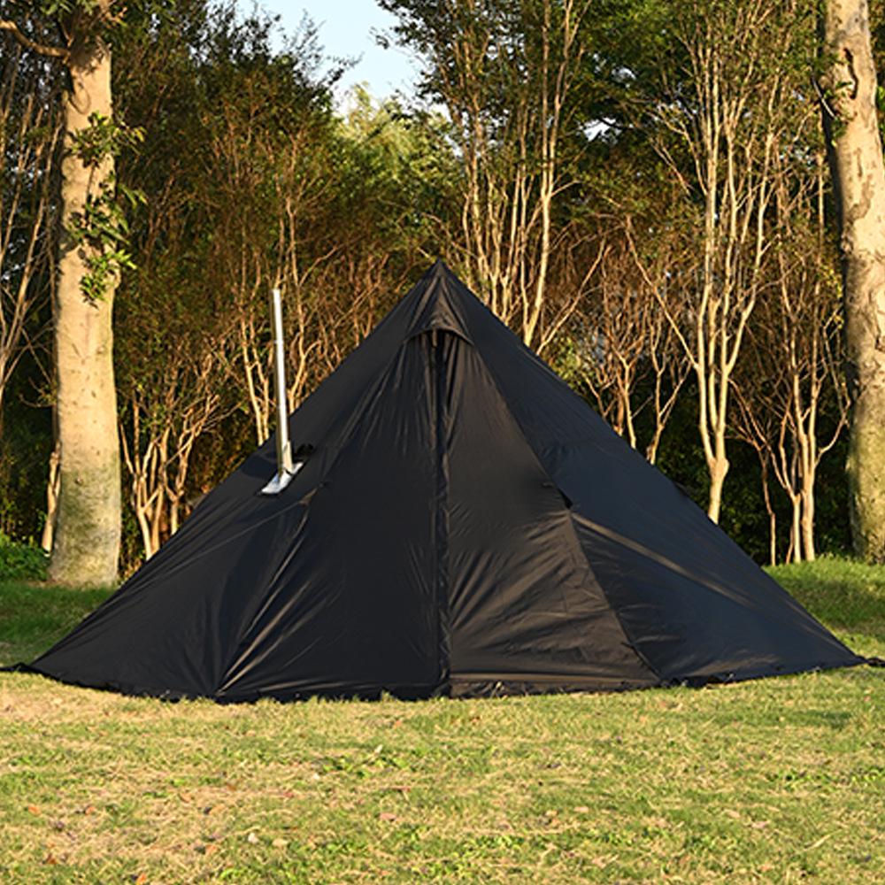 Hexagonal Pyramid Waterproof Tipi Tent: Sun-Protected Indian Camping Gear