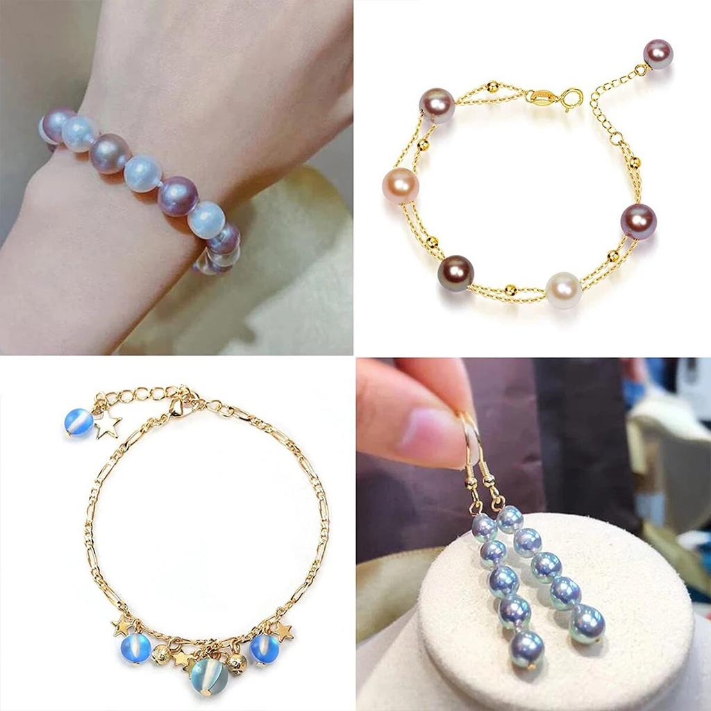 Random Color Pearl DIY Beads Set Can Be Used To Make Hand String Necklace Mobile Phone Chain Jewelry Making Kit