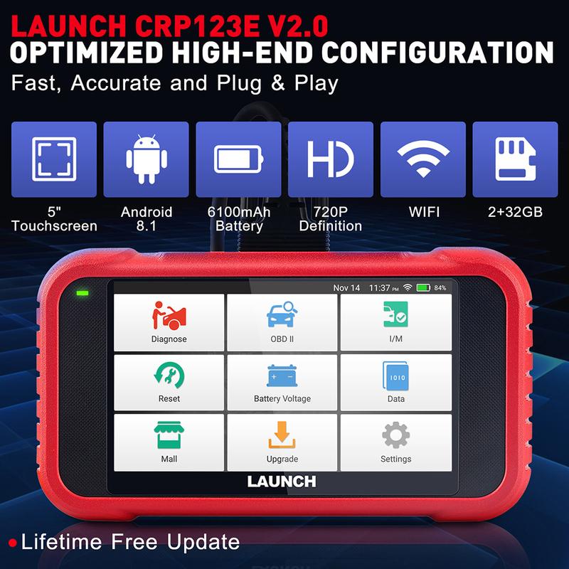 2026 New-LAUNCH X431 CRP123E V3.0 CRP123I V3.0 Free Update Auto OBD2 Scanner CANFD Doip ENG ABS SRS AT System Diagnostic Tools