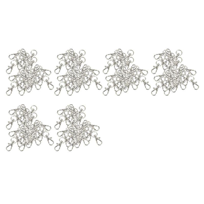 

ABUL-180Pcs Swivel Carabiners Keychain Silver Color серебряный