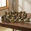 18 Pieces Arhat Figurines Solid Brass Buddhist Statues AntiqueStyle with Hanging Loop for