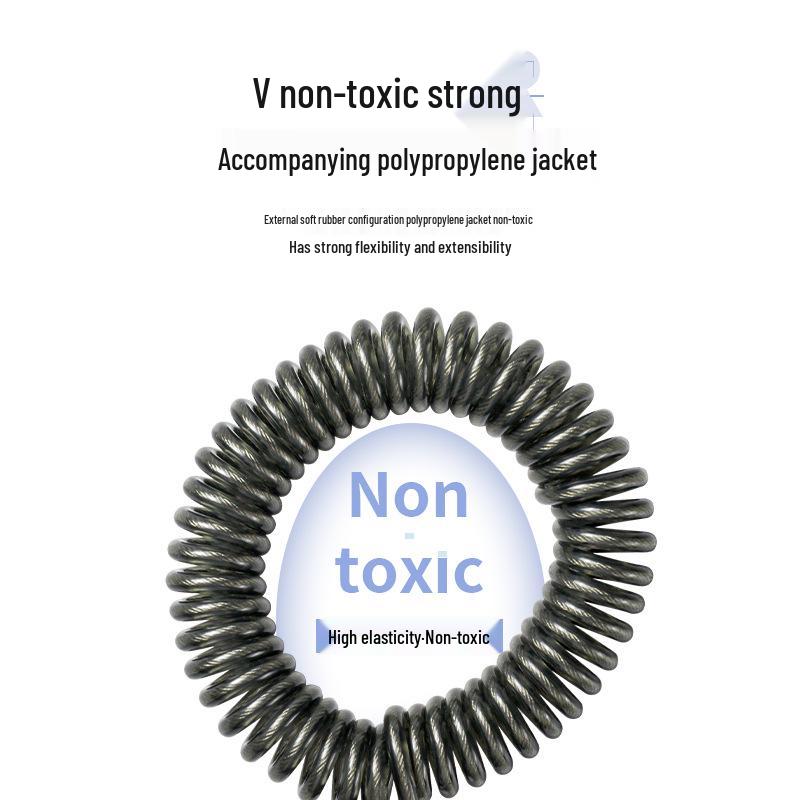 Teleskopiskt elastiskt fiskerep med betesklämma och nyckelfjäder för förlustkontroll och bergsklättring.