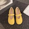 One word with Mary Jane shoes women's spring 2026 new soft-soled shallow mouth single shoes with skirts Doudou shoes