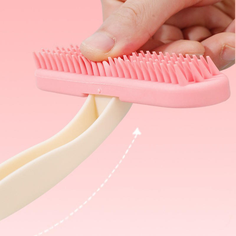Soft Silicone Pet Grooming Brush - Small Pet Bath Skin-Friendly Massage Comb for Dog Cat Rabbit