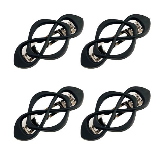 1/4Pcs Vintage French Hair Barrette Matte Finish Hair Clips Cross-Shaped Design Hair Styling Tool Hair Accessories