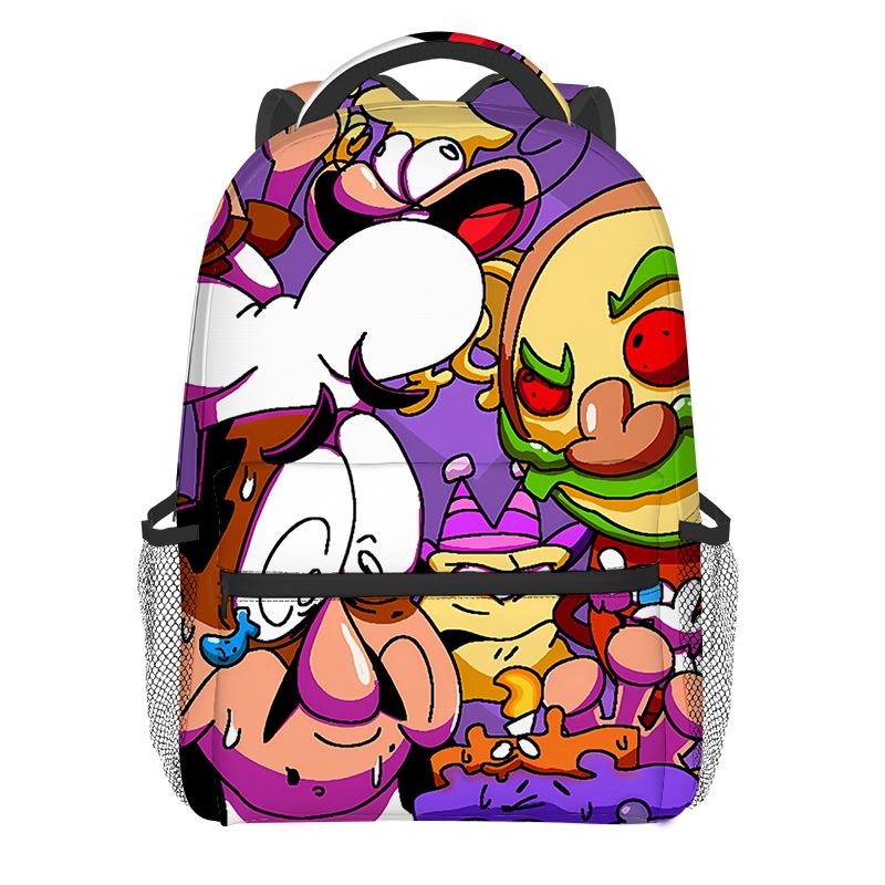 Classique Populaire Nouveauté tour à pizza étudiant Sac à dos Cahier Sacs à dos Impression 3D Oxford Imperméable Garçons/Filles Sacs à dos de Voyage