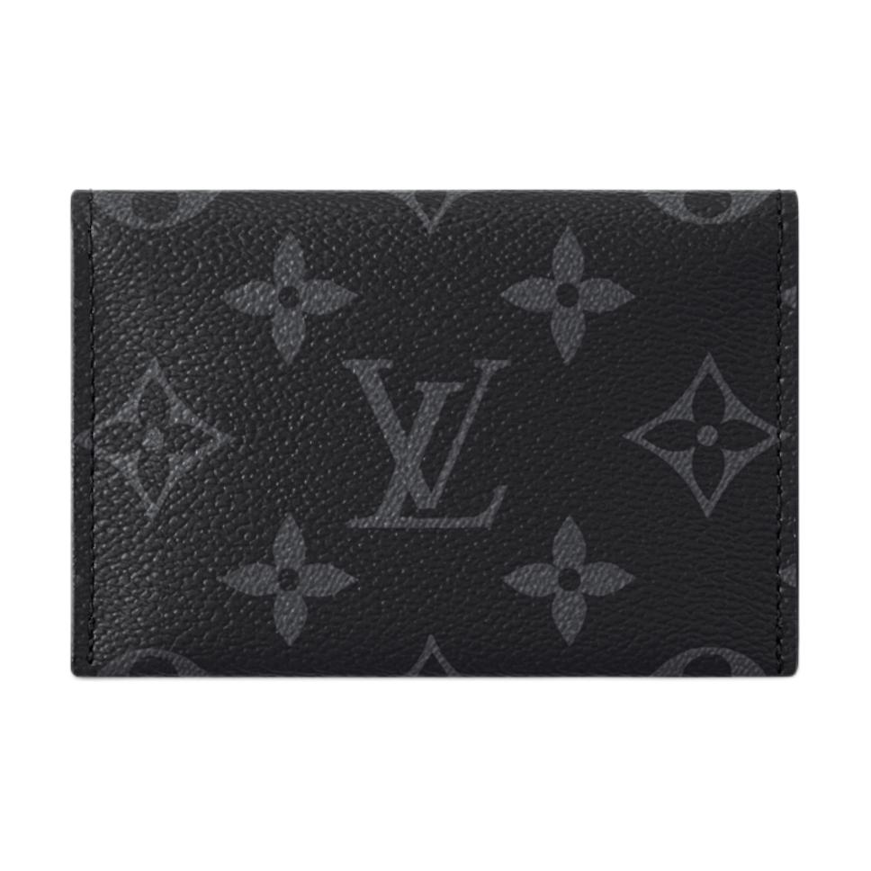 Louis Vuitton Slim Card Holder Black Monogram Eclipse Canvas Men Wallets M14918