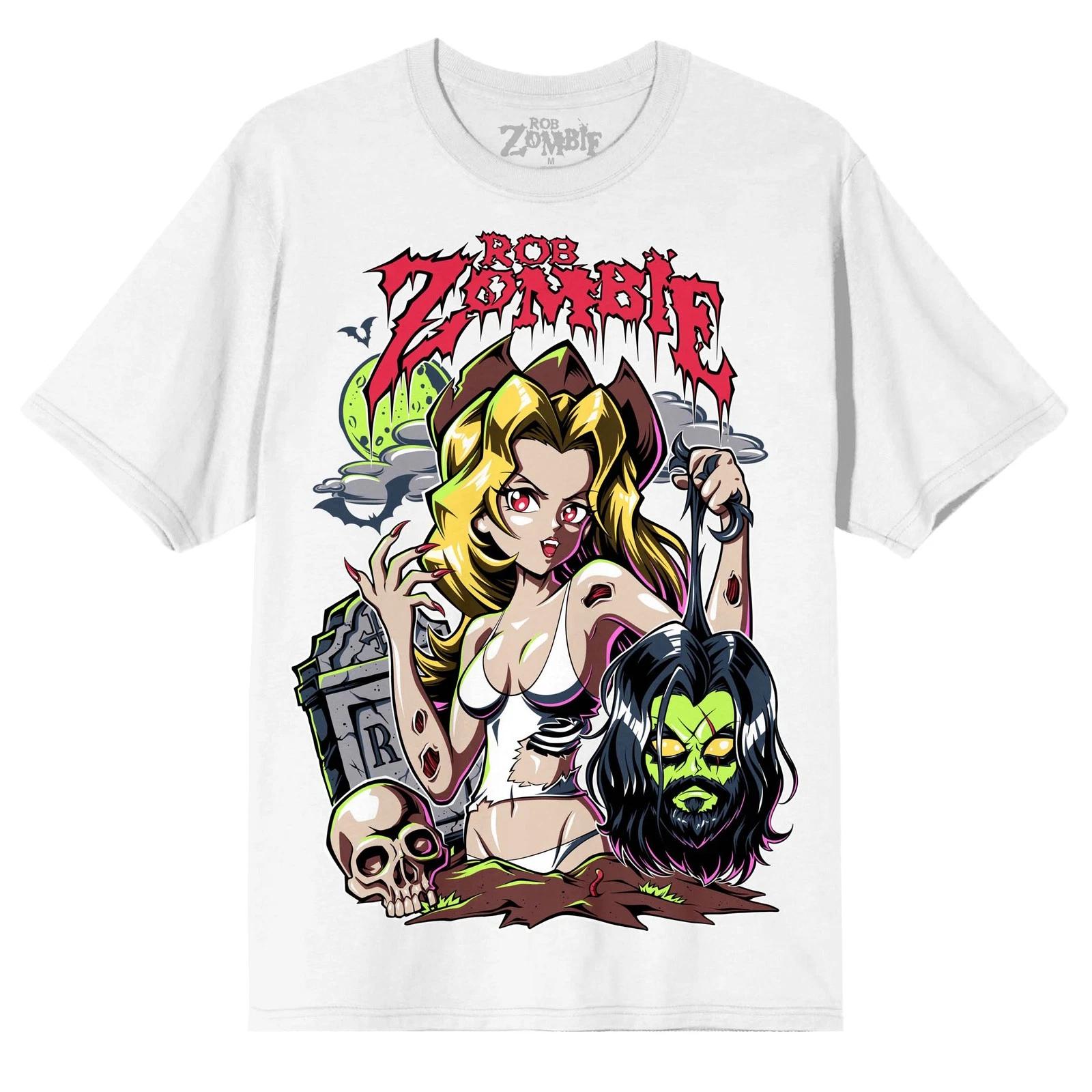 Men s Rob Zombie Beheaded Anime by JPTRONWALKER (White) (Rockabilia Exclusive) S