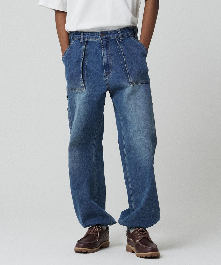 MAGOODGAN Jogger 7723 Carpenter Wide Fit Medium Indigo Denim Jogger Pants