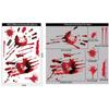 Blood Skull Window Stickers - Horror Bloodstains Wall Stickers, Handprints Footprints Stickers, Halloween Decoration