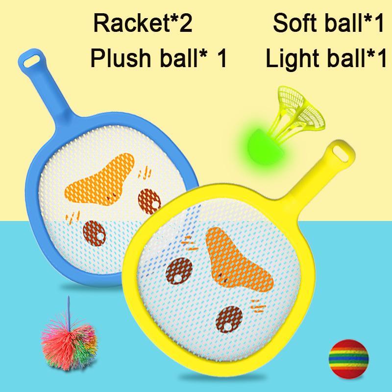 

Знакомство с детскими спортивными игрушками для улицы Теннисная ракетка Ракетка для бадминтона Светящийся мяч Ракетка для множества игровых приемов