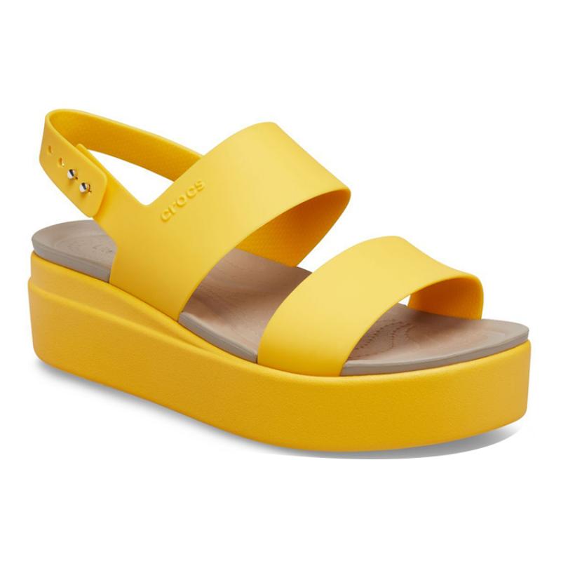 Crocs Brooklyn platform sandals women's yellow