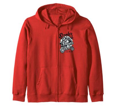 Beach Scooter Zip Hoodie