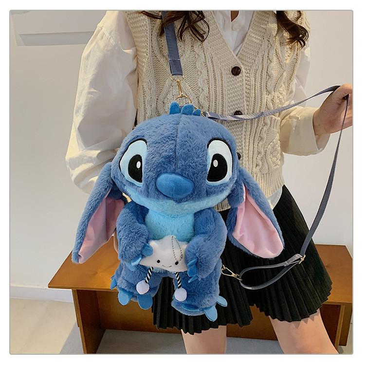 Lilo Stitch Plys Tegneserie Rygsæk Til Piger Med Lynlås Og Lomme Til Afslappet Rejse