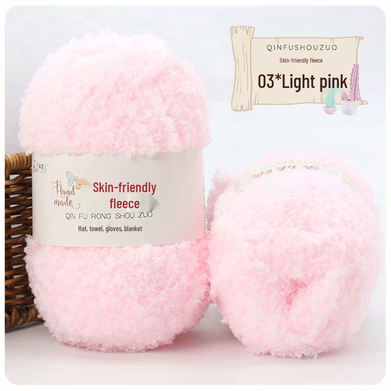 50g Fluffy Coral Velvet Yarn: Skin-Friendly, 3-Strand for DIY Knitting, Hand-Knitted Scarves & Crafts
