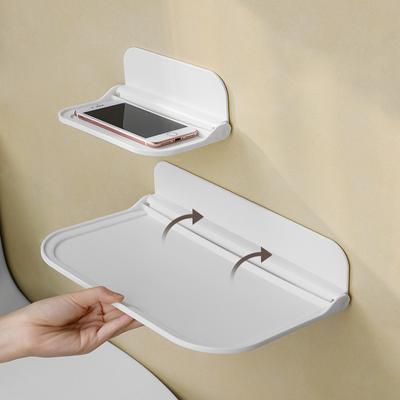 Faltbares Wandregal Stanzfrei Wandmontiertes Kunststoff Schweberegal Haushalt Badezimmer Toilette Handtuch Kleider Aufbewahrungsregal ARI