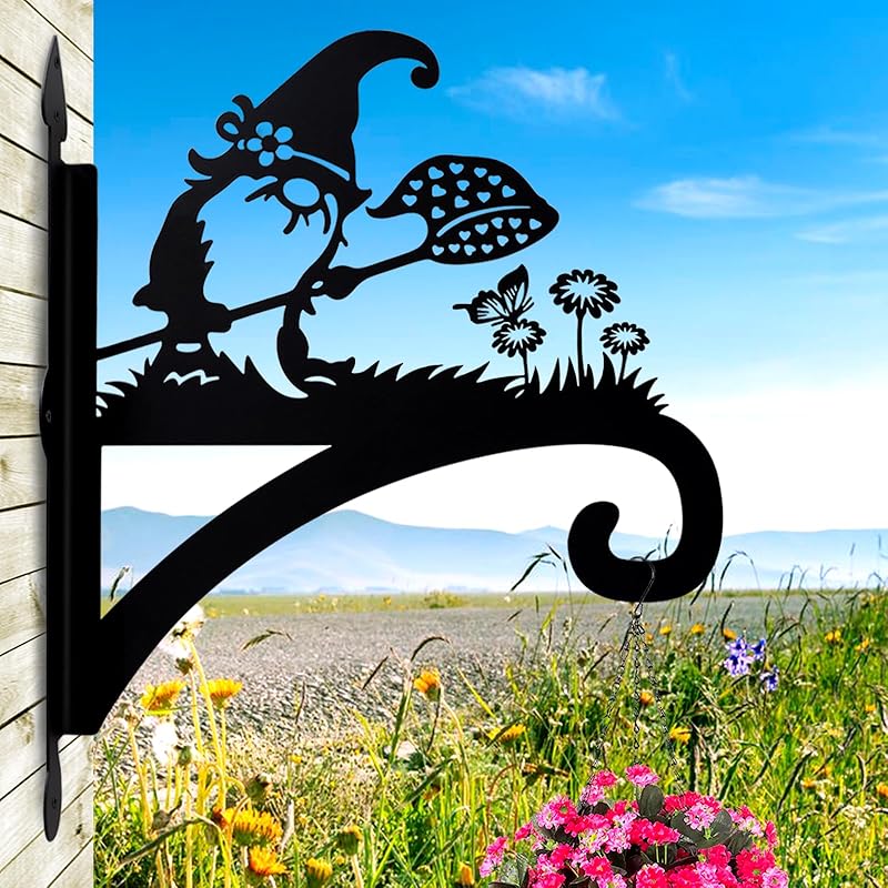 Hanging Plant Hanger Bracket Plant Hooks for Hanging Baskets Heavy Duty Decorative Hummingbird Silhouette Wall Mounted Hanging Plant Hangers Outdoor