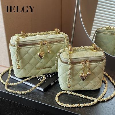 High-end Women's Bag, Fashionable Diamond Chain Texture Versatile Shoulder Small Square Bag
