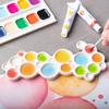 Ceramic Paint Palette - Portable Watercolor Trays for Artists | Easy-Clean Porcelain Mixing Palette with Thumb Stopper Unique Bubble Shape Design for