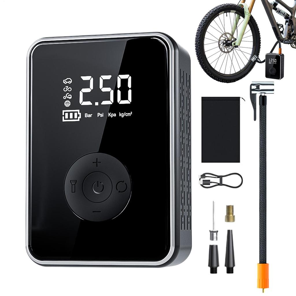 Car Mounted Inflation Pump Digital Display Cordless Inflator With Light Rechargeable Electric Air Pump With Auto Shut-Off