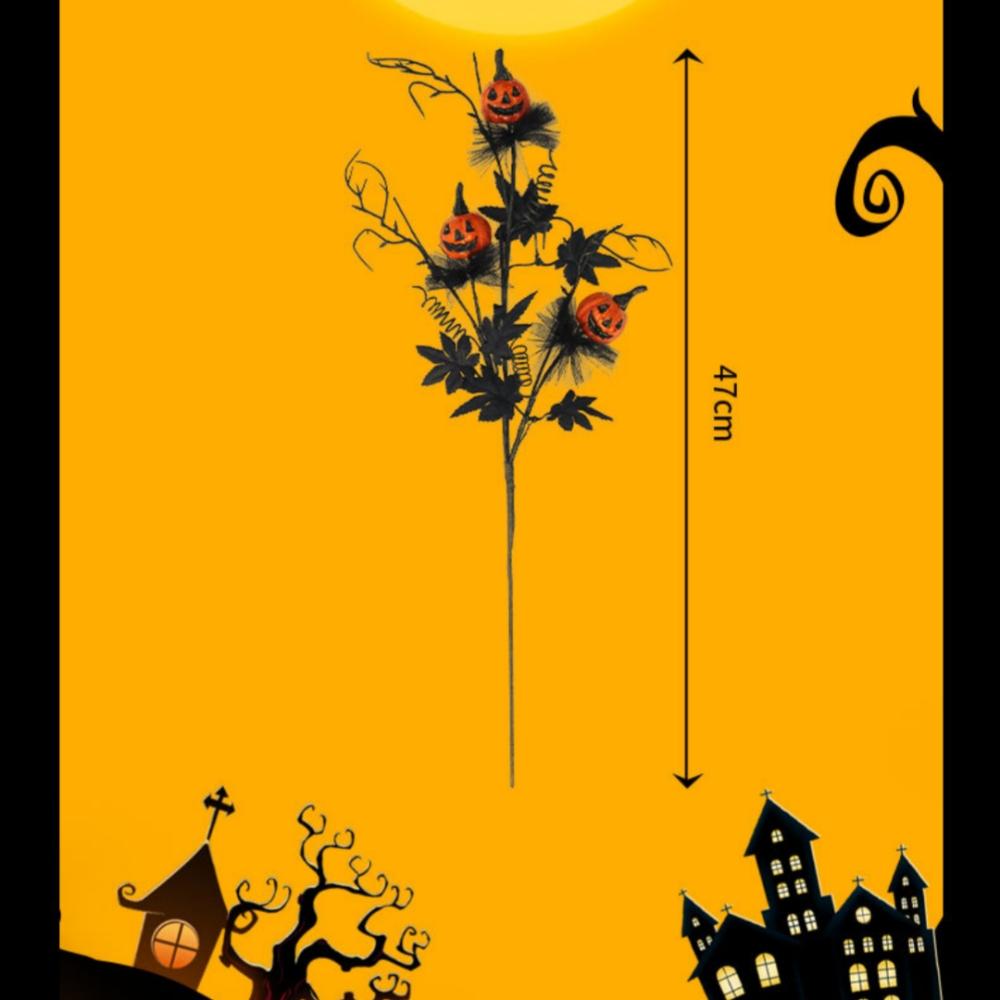 1Pcs Black Horror Pumpkin Cutting Bouquet For Halloween Ghost Festival Prank Party Gift Bar Party Furniture Decoration Props