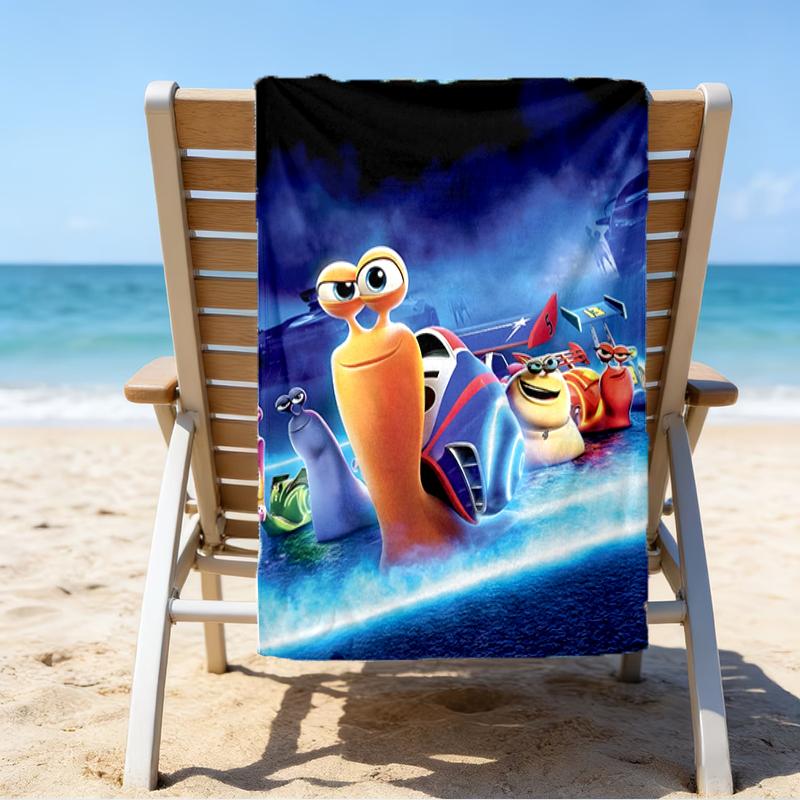 proof beach towel with a Turbo pattern - soft,absorbent,quick-drying,machine washable - perfect for swimming,camping,bathing