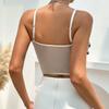 INS Pure Desire Mesh High Elastic Comfortable Lace Small Lace Shell Ornaments Steel Ring Pleated Pure Color Small Vest