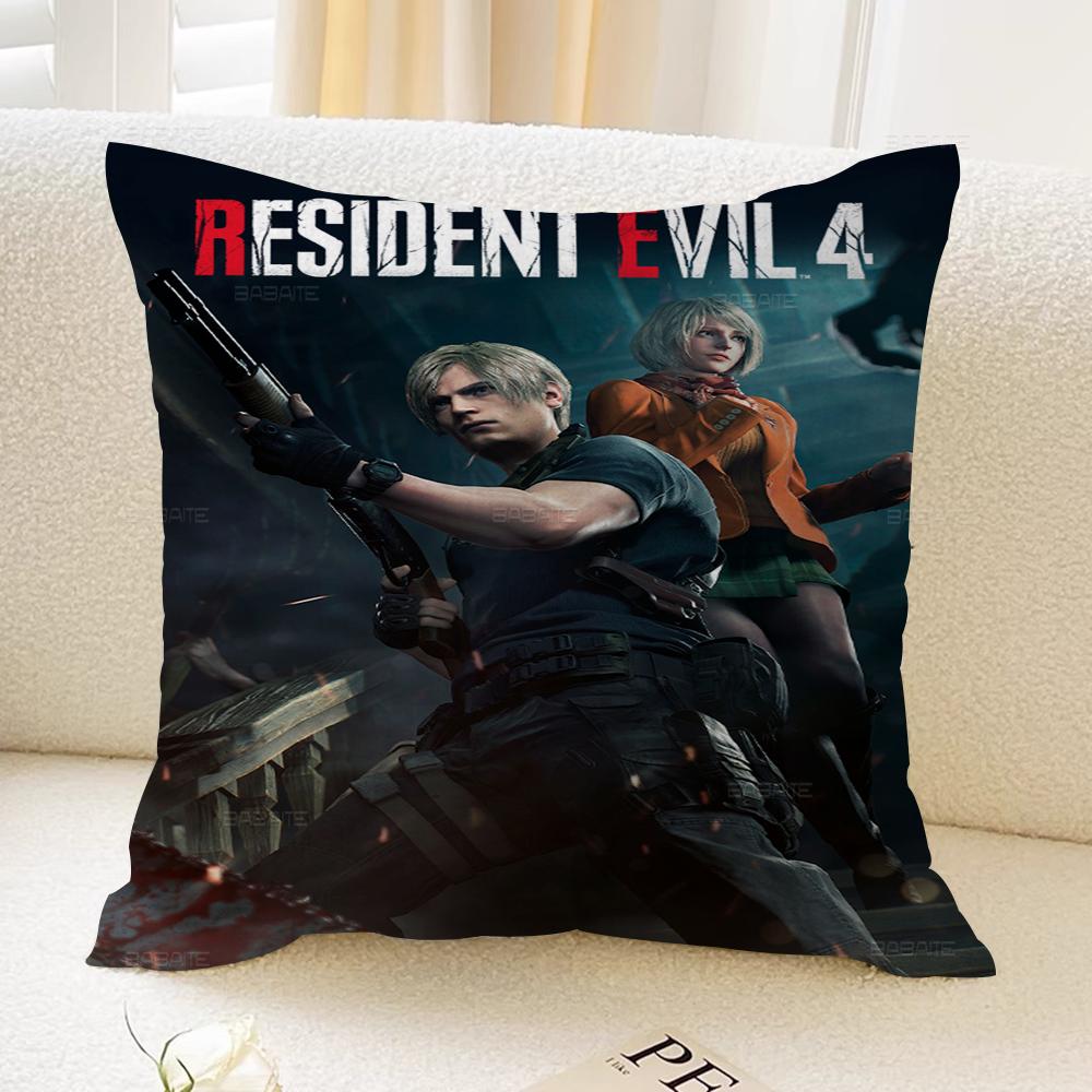 Game R-Resident Leon Kennedy Evil Pillow Gift Home Office Decoration Pillow Bedroom Sofa Car Cushion Coverpillow Case