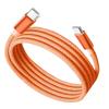 60W Type C To Type-C Fast Charging Cable for IPhone 17 Pro Max Air Orange Data Line for IPhone 15 16 17 Samsung USB-C Cable Wire