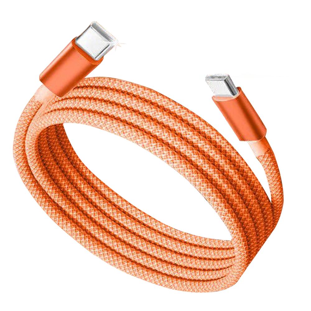 60W Type C To Type-C Fast Charging Cable for IPhone 17 Pro Max Air Orange Data Line for IPhone 15 16 17 Samsung USB-C Cable Wire