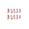 24Pcs/Set Quick Nails Pink Brown Stitching Waves False Nials Sticker Wearable Waterproof Manicure Finished Nails