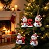 Indoor Outdoor Holiday Decorations 26 Letter Christmas Ornaments, 2D Flat Snowman Hanging Decoration, Acrylic A-Z Festive Home Decor Supplies Alphabet