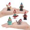 Realistic Pvc Christmas Gnome Goblin Dwarf Elf Family Decor Set Of Six Figures