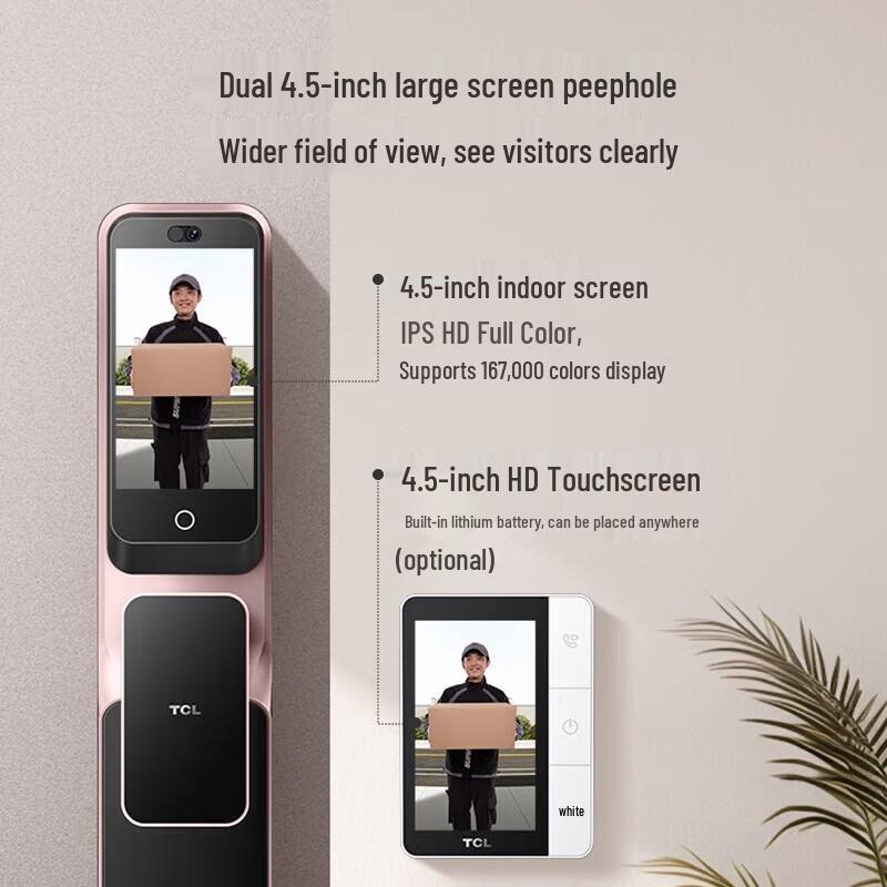 TCL K9G Max Smart Door Lock with AI Dual Camera and Palm Vein