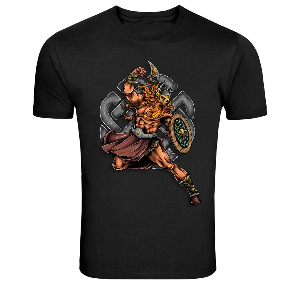 Viking Warrior With Axe And Shield Graphic T-Shirt