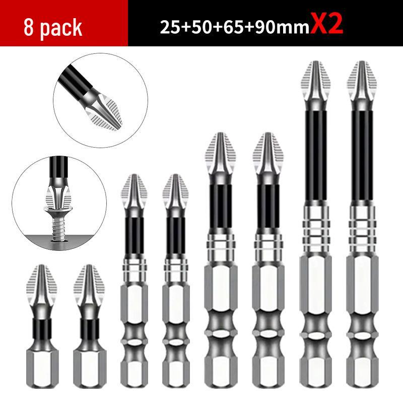 K5 Anti-Slip Shock-Resistant Phillips Screwdriver Bit Set - Strong Magnetic, High Hardness, High Torque.