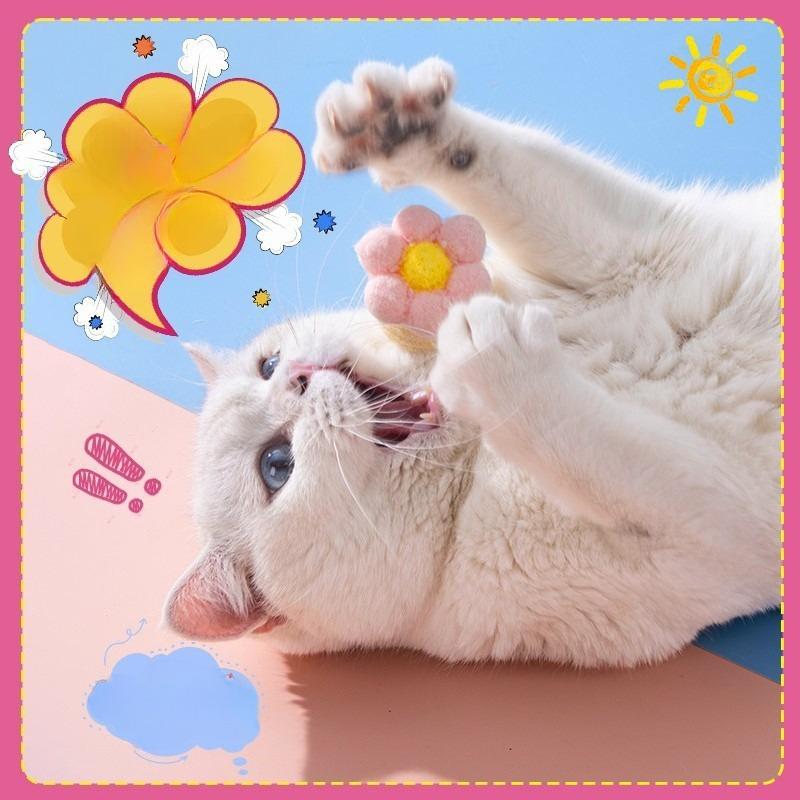 Cat toy ball for self enjoyment relieving boredom teasing cat stick cotton ropegrindingteeth toyartifactconsuming physicalenergy